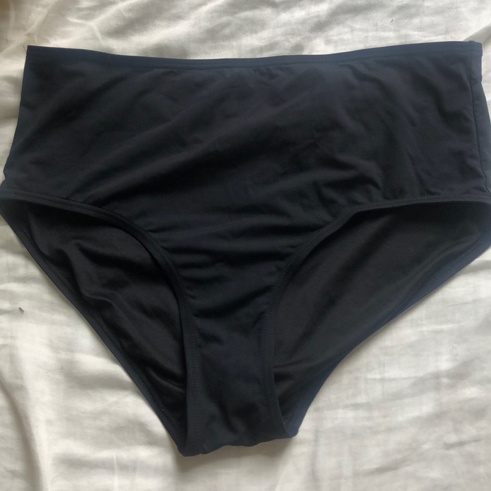 High waisted black bathing suit bottoms NEVER WORN